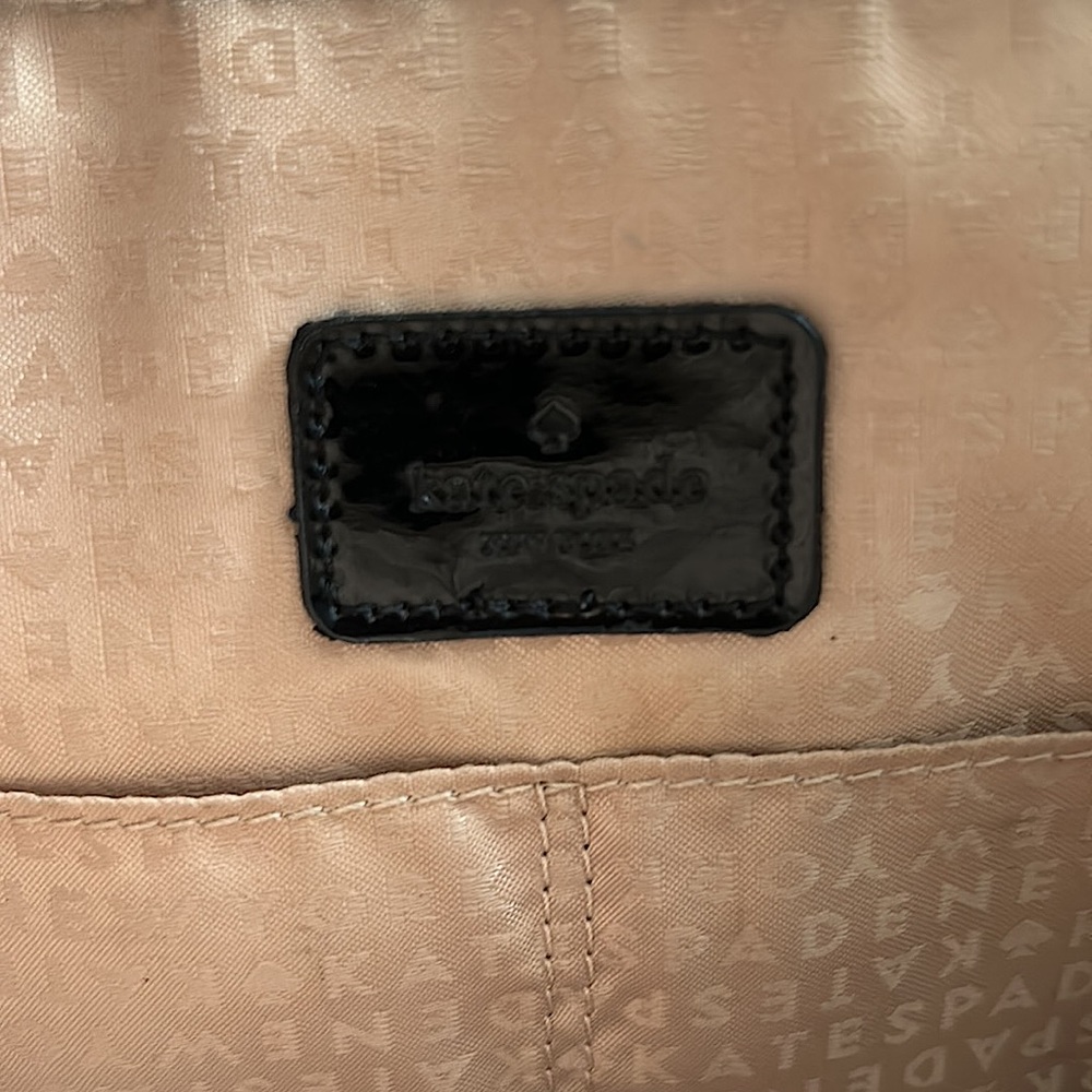 Kate Spade Authentic Black Circle and Spade Pattern Large Tote Purse Bag ♠️⚫️ - Picture 4 of 6